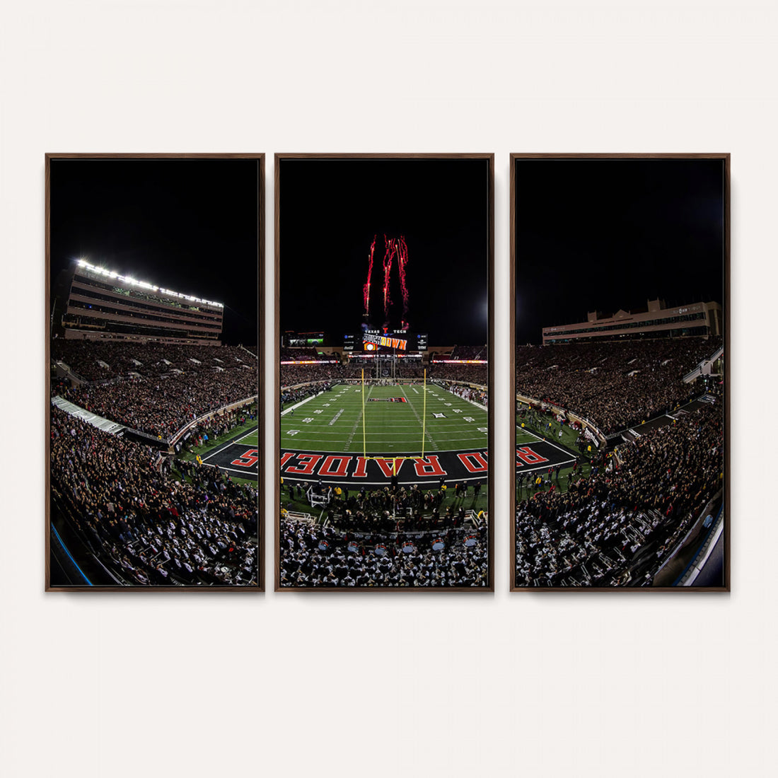 Framed Texas Tech Red Raiders Stadium Canvas, Lubbock Jones AT&T Stadium Wall Art