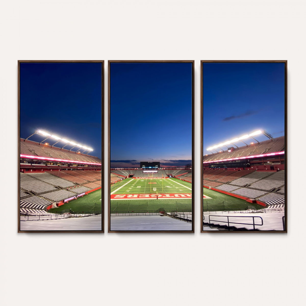 15051-MGV-CV-36X24 - Rutgers Scarlet Knights Football Team Print, Piscataway SHI Stadium