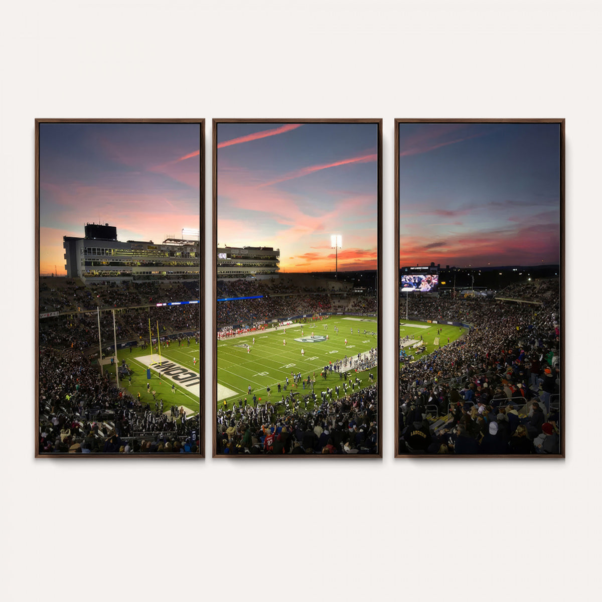 64416-MGV-CV-36X24 - The University of Connecticut UCONN Huskies Football Team Print, Framed and Ready to Hang
