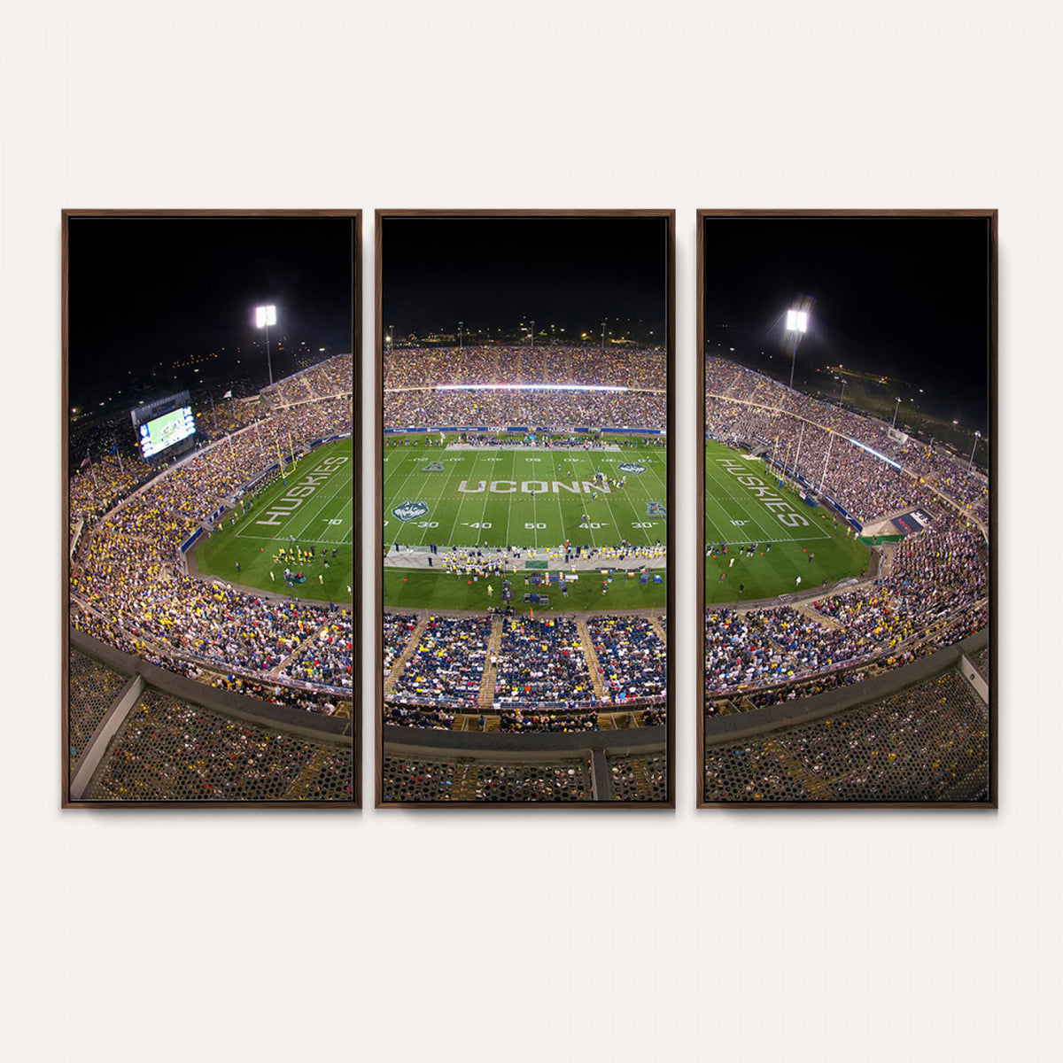 52855-MGV-CV-36X24 - The University of Connecticut UCONN Huskies Football Team Print, East Hartford