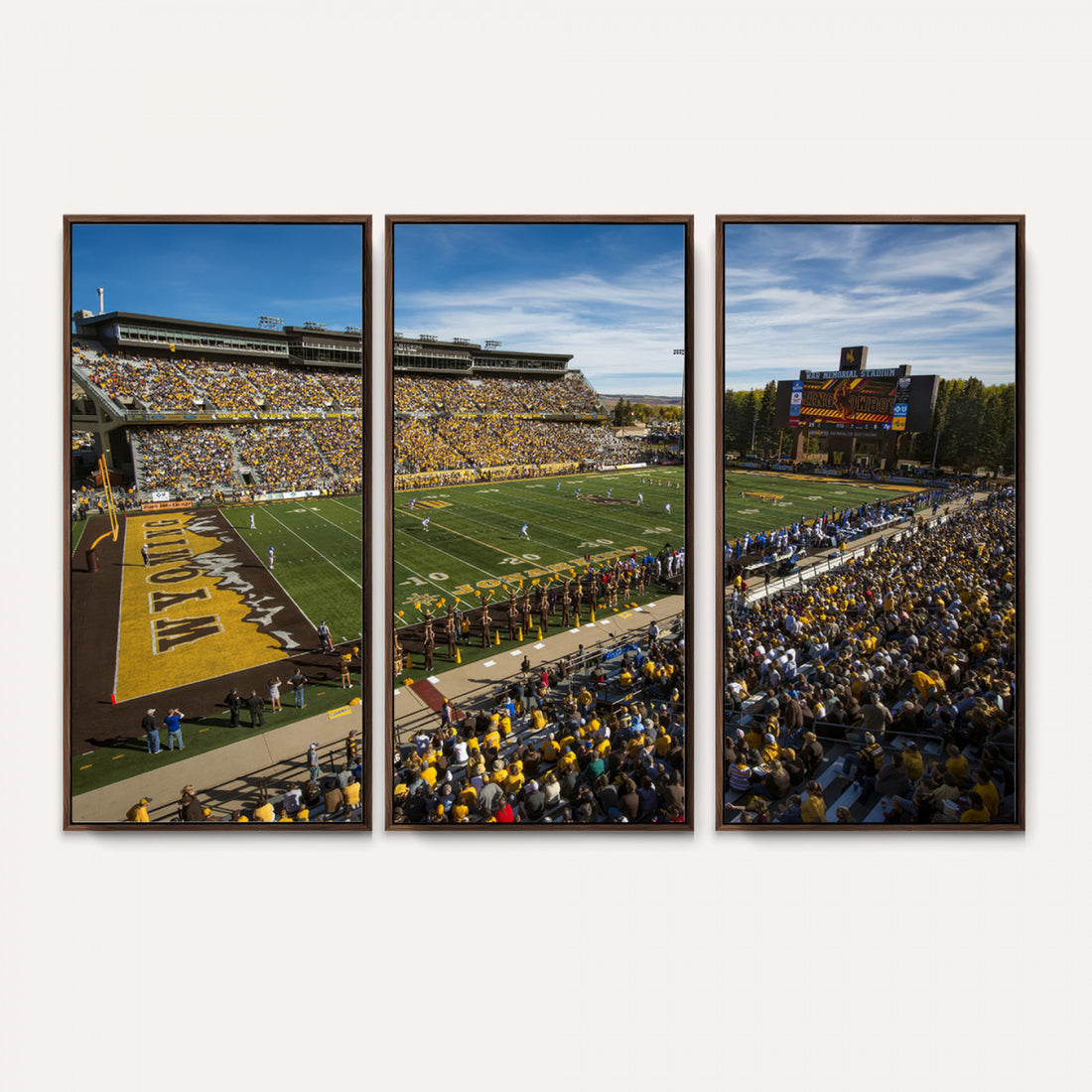 University of Wyoming Cowboys Football Team Print, Laramie, Man Cave Wall Decor