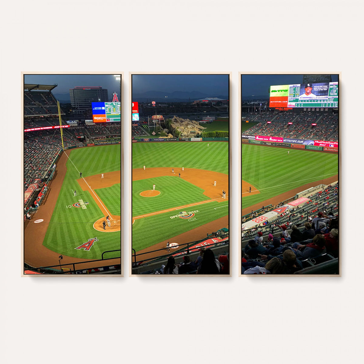 93707-MGV-CV-36X24 - Angel Stadium Aerial Canvas Print | Los Angeles Angels Baseball