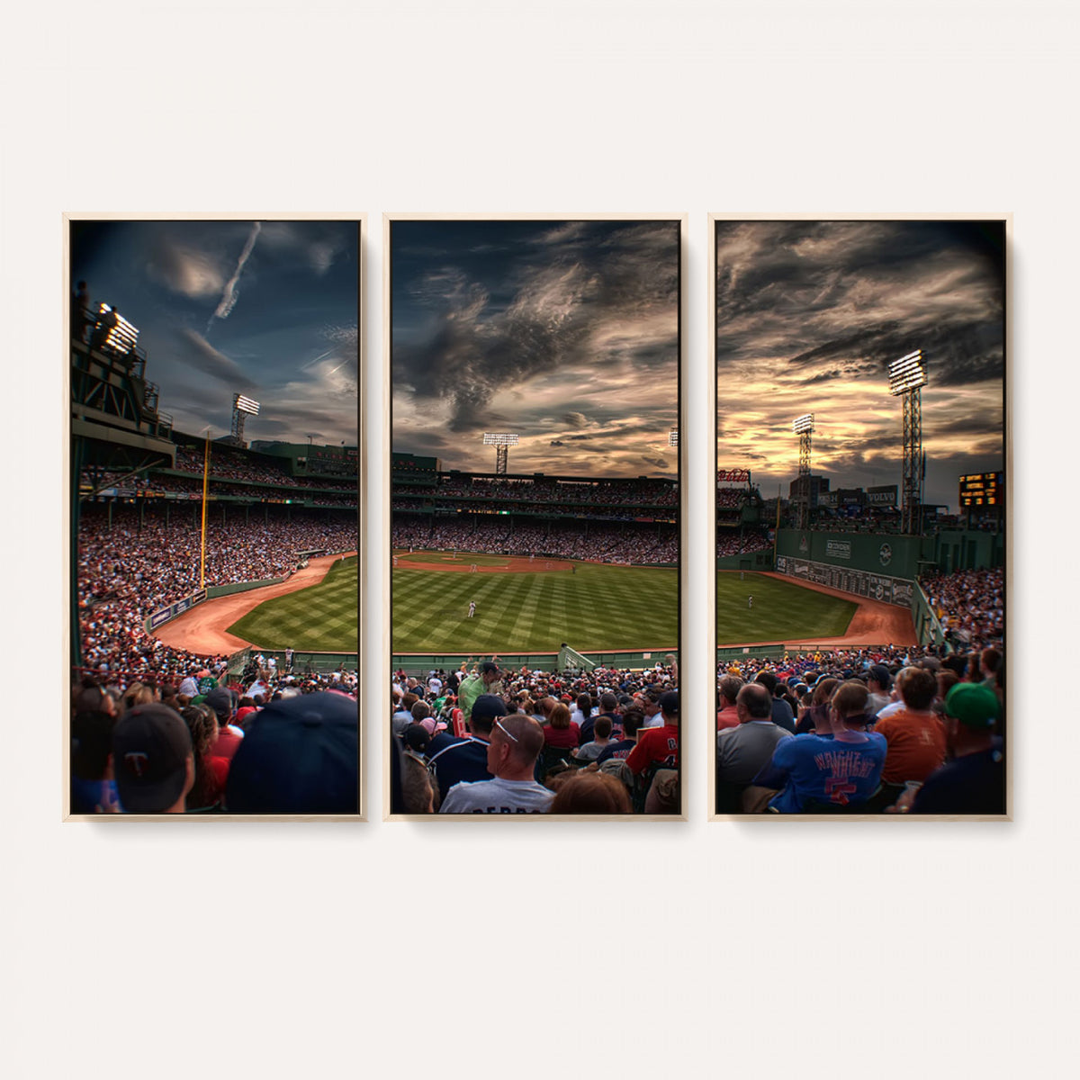 53432-MGV-CV-36X24 - Boston Red Sox Baseball Team Print, Massachusetts Fenway Park Stadium Wall Art Canvas Print