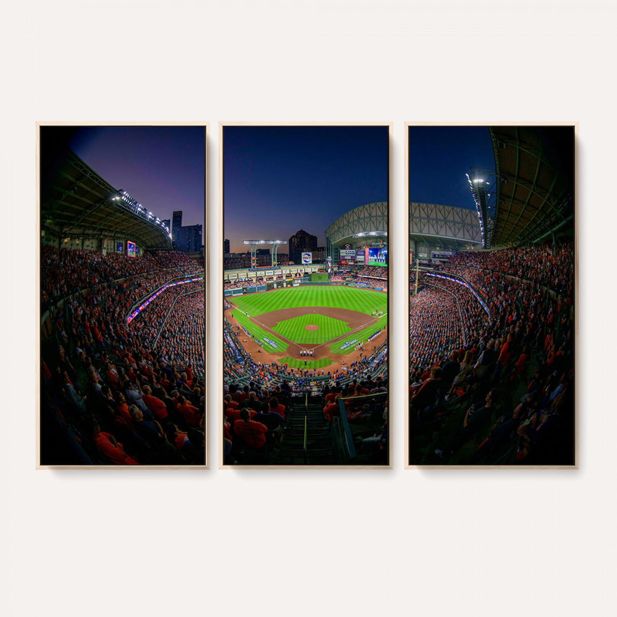 44322-MGV-CV-36X24 - Houston Astros Baseball Print Canvas, Houston Minute Maid Park Stadium Wall Art