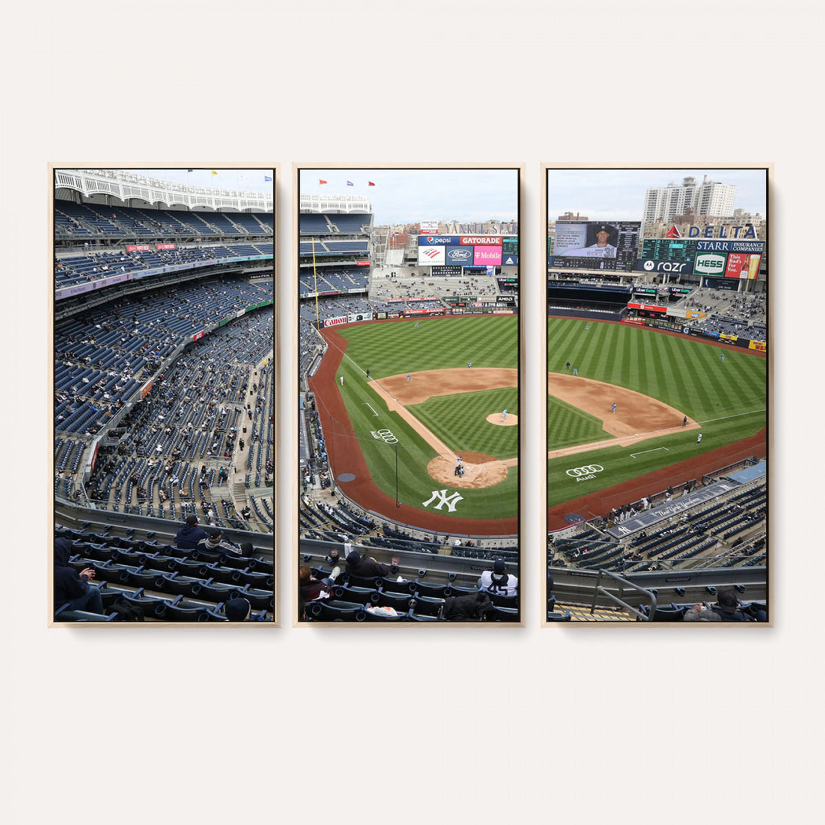 45784-MGV-CV-36X24 - New York Yankees Baseball Team Print, Yankee Stadium Wall Art Canvas Print