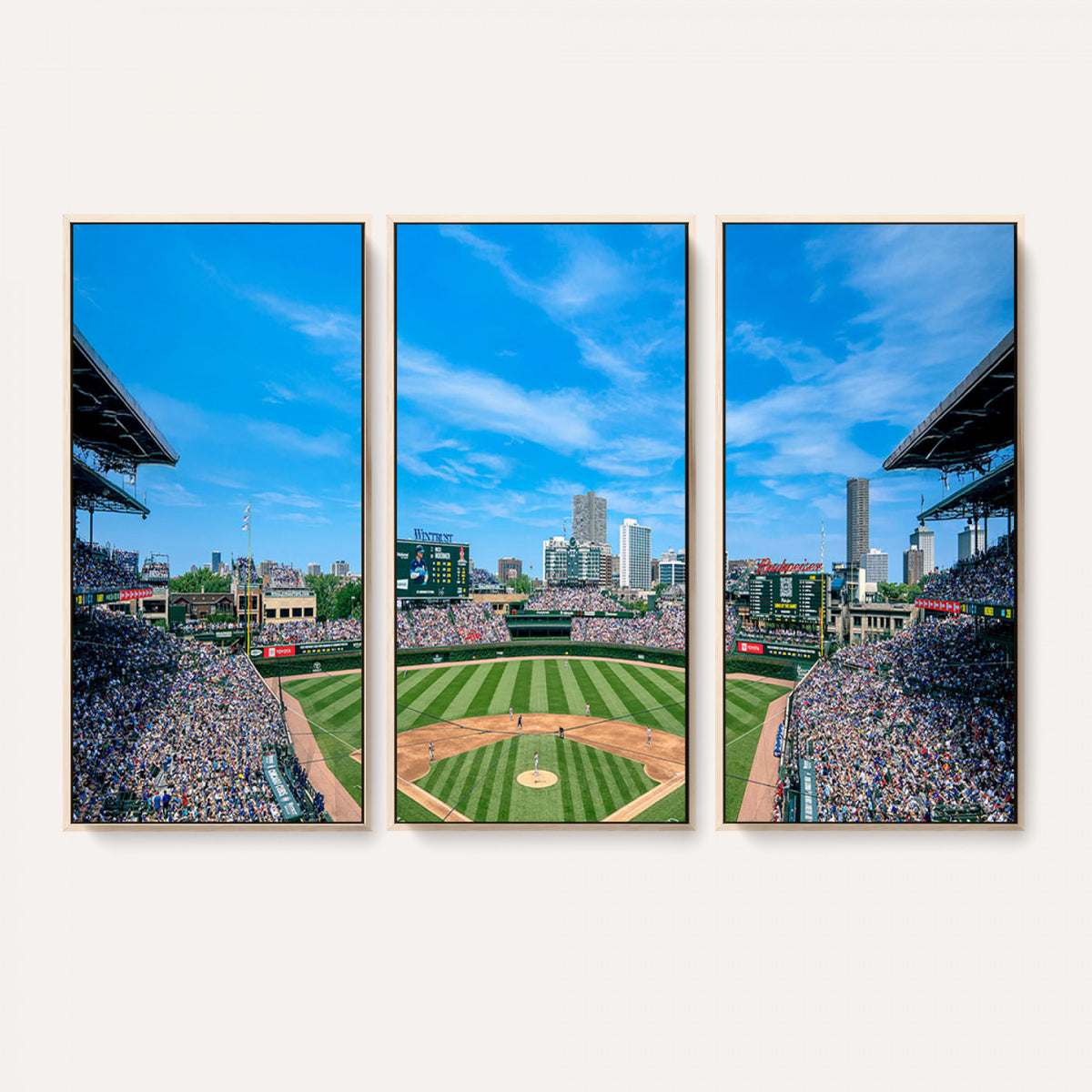 32373-MGV-CV-36X24 - Wrigley Field Chicago Cubs Panoramic Art Multi-Piece Canvas