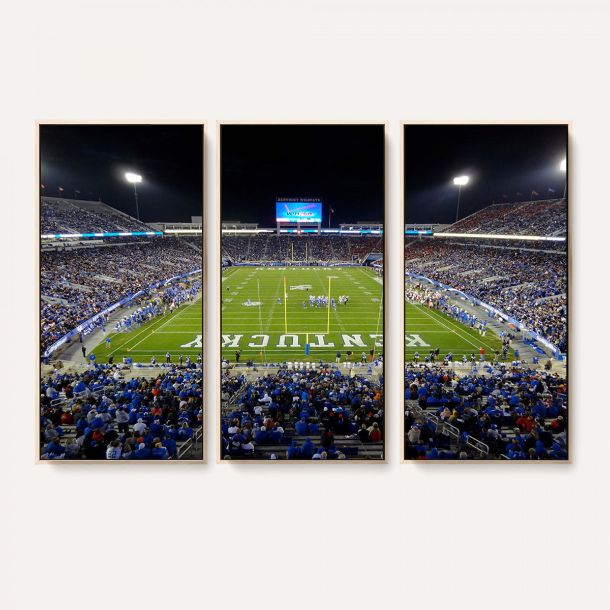 14304-MGV-CV-36X24 - Kroger Field Canvas Wall Art, Kentucky Stadium Wall Art, Framed and Ready to Hang