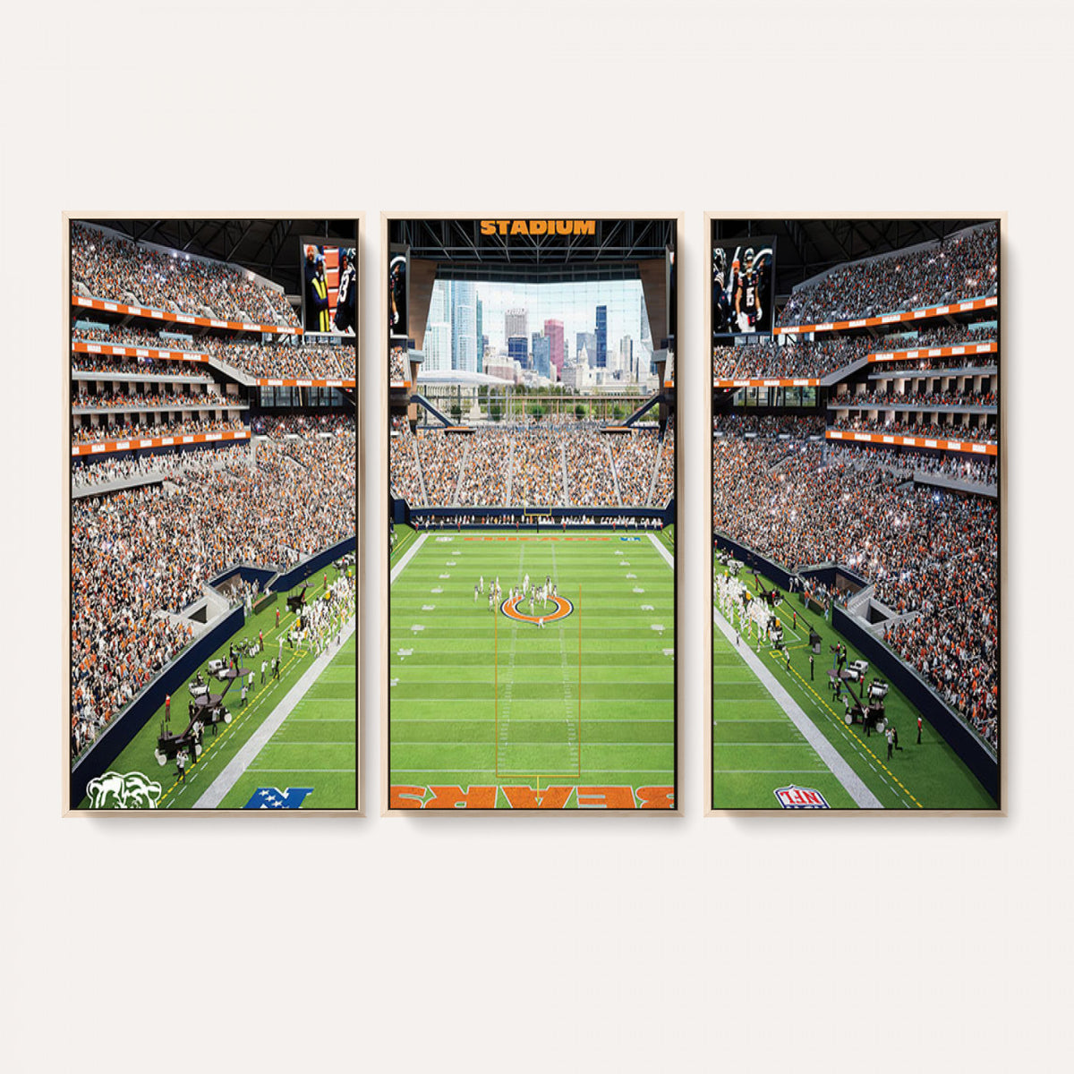 76935553-PAN-FL-20X10 - Chicago Bears Soldiers Field Wall Art Canvas Print, Home Office Wall Decor