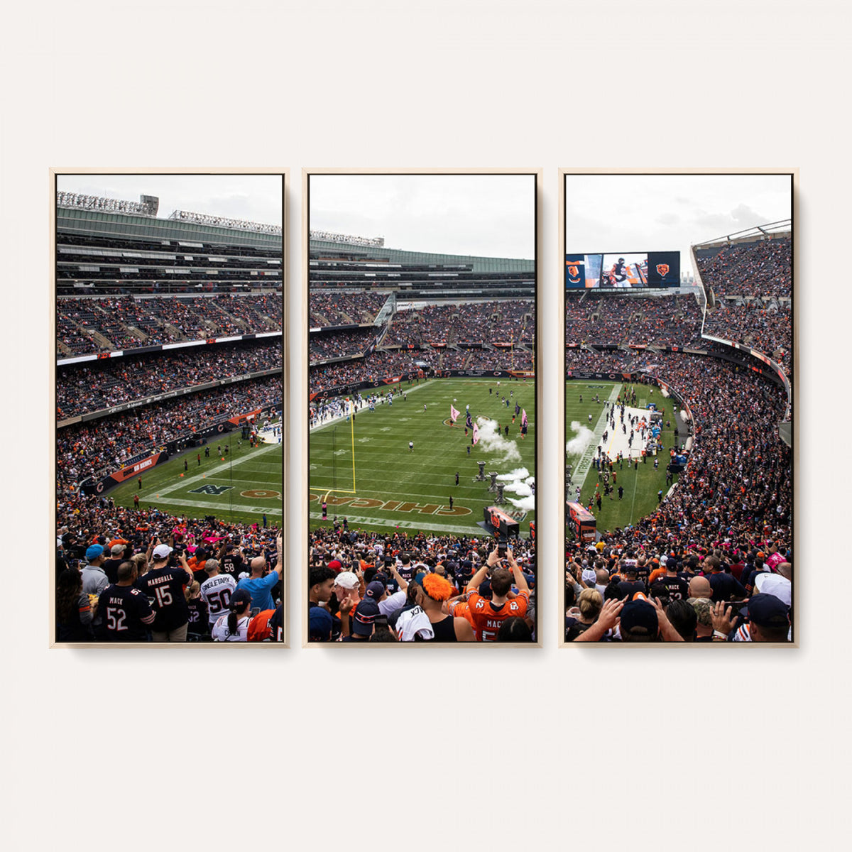 18347149-MGV-CV-36X24 - Chicago Bears Soldier Field Wall Art Canvas Print – Framed Football Stadium Artwork Team Spirit for home, office