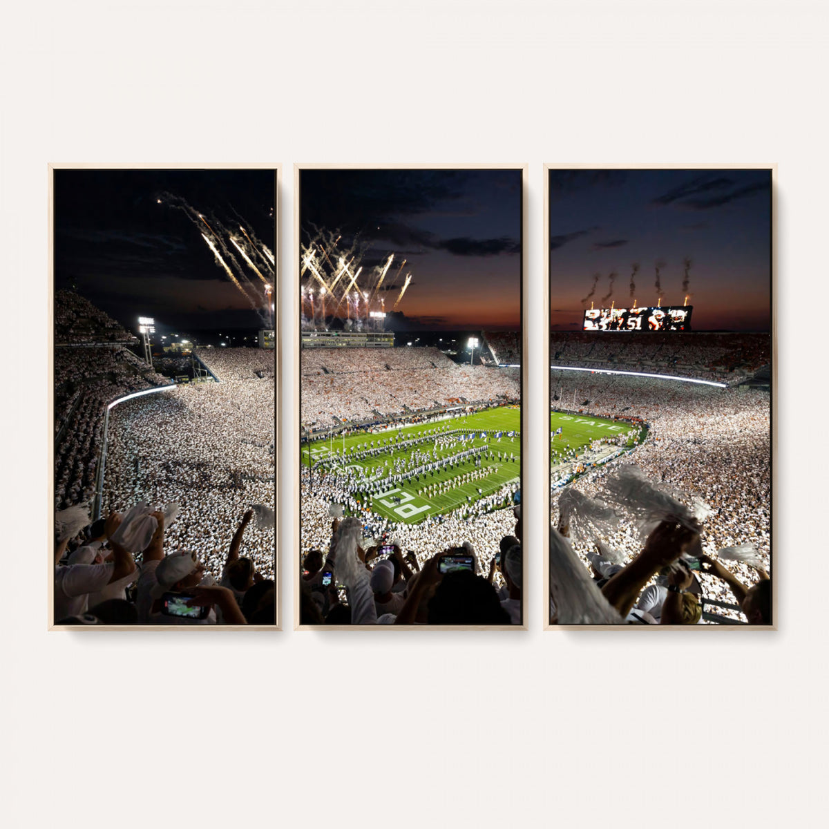 26666-MGV-CV-36X24 - Penn State Stadium Wall Art Canvas Print, White Out
