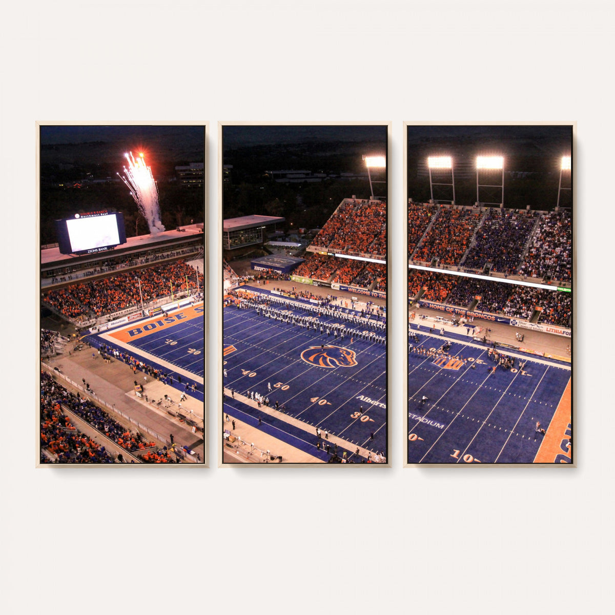 BS1001S-MGV-CV-36X24 - Boise State Broncos Albertsons Stadium Wall Art Canvas Print
