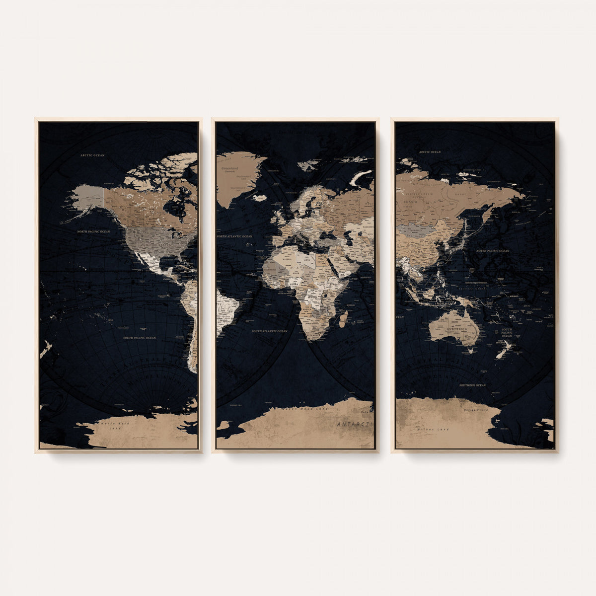 25812727-MGV-CV-36X24 - Grunge Wall Art World Map Canvas Print