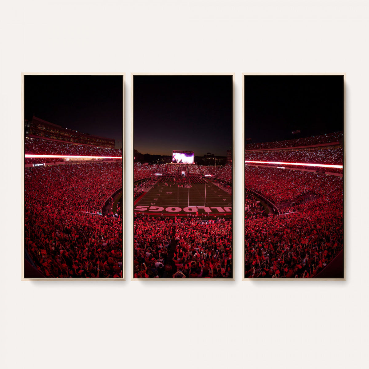76277124-MGV-CV-36X24 - Sanford Stadium Wall Art Canvas Print – Georgia Bulldogs Football Artwork Print for Home, Office, and Sports Room Decor
