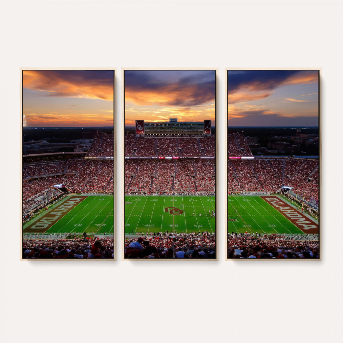 51457497-MGV-CV-36X24 - Oklahoma Sooners Stadium Wall Art Canvas Print, College Football Decor