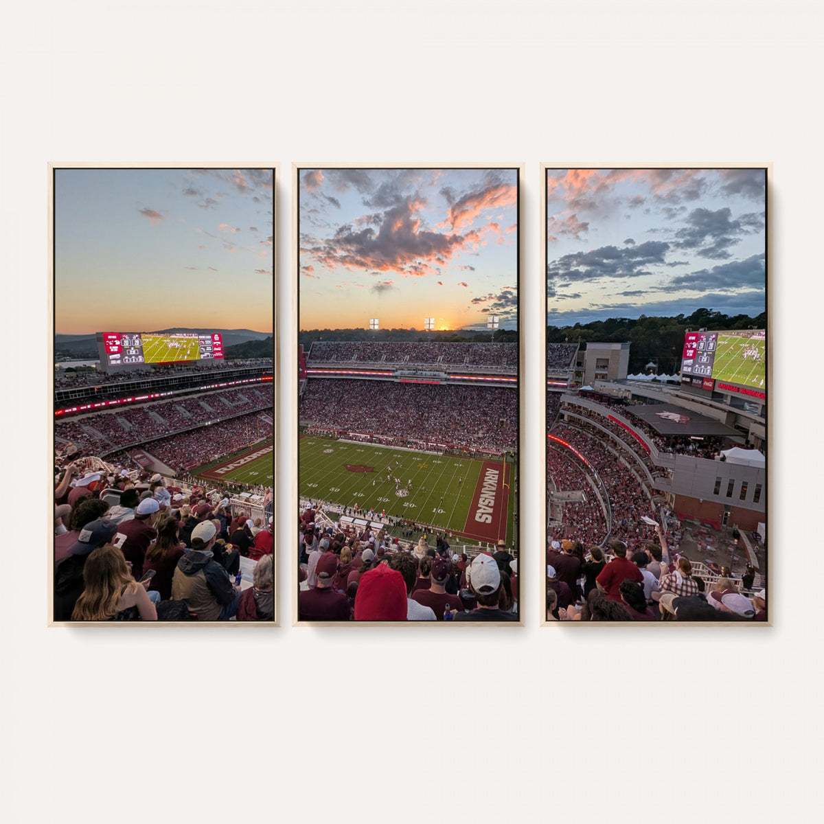 71837429-MGV-CV-36X24 - Donald W. Reynolds Razorback Stadium Wall Art Canvas Print – Arkansas Razorbacks Football Artwork for Home, Office, and Sports Room Decor