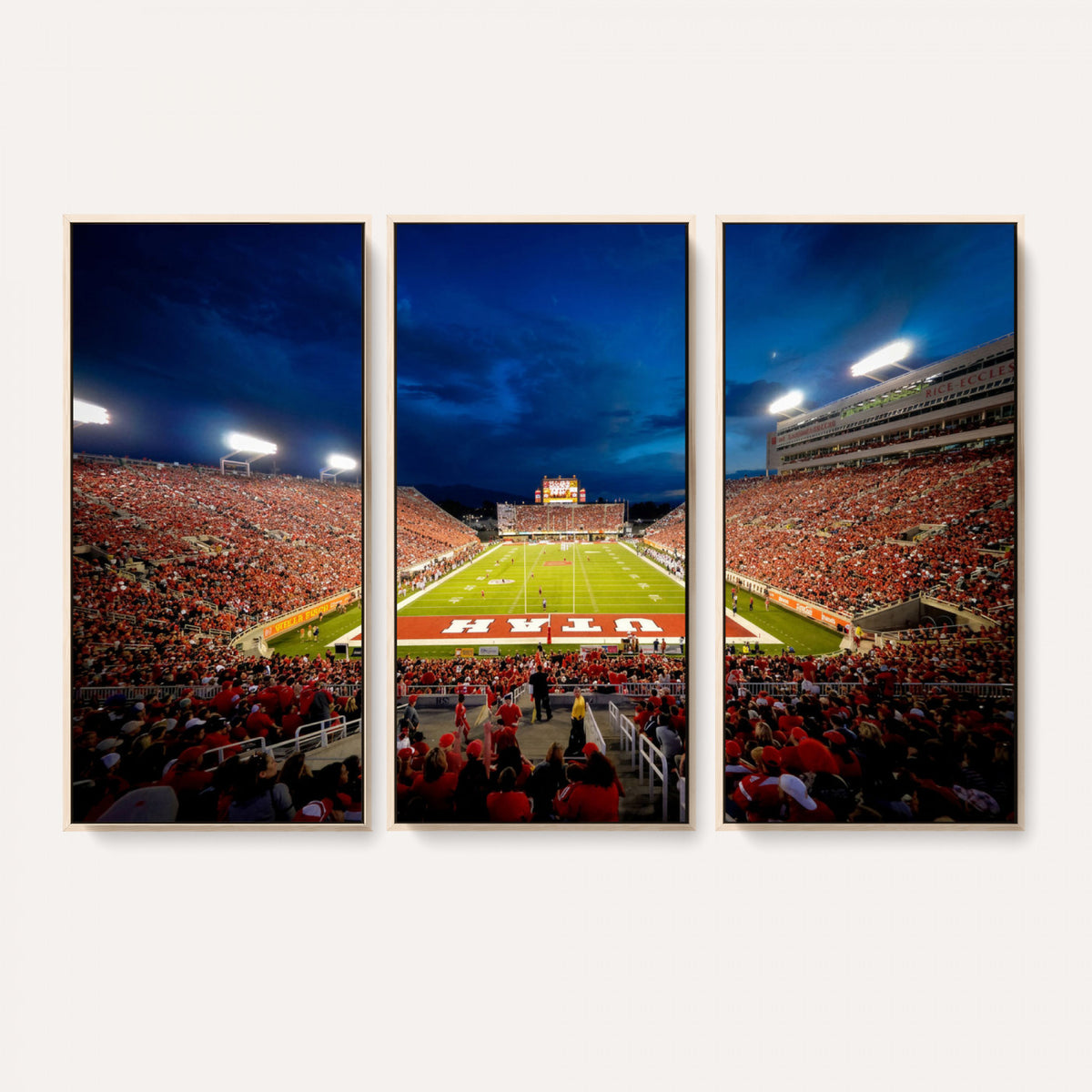 74019251-MGV-CV-36X24 - Rice-Eccles Stadium Wall Art Canvas Print - Utah Salt Lake City Stadium Print