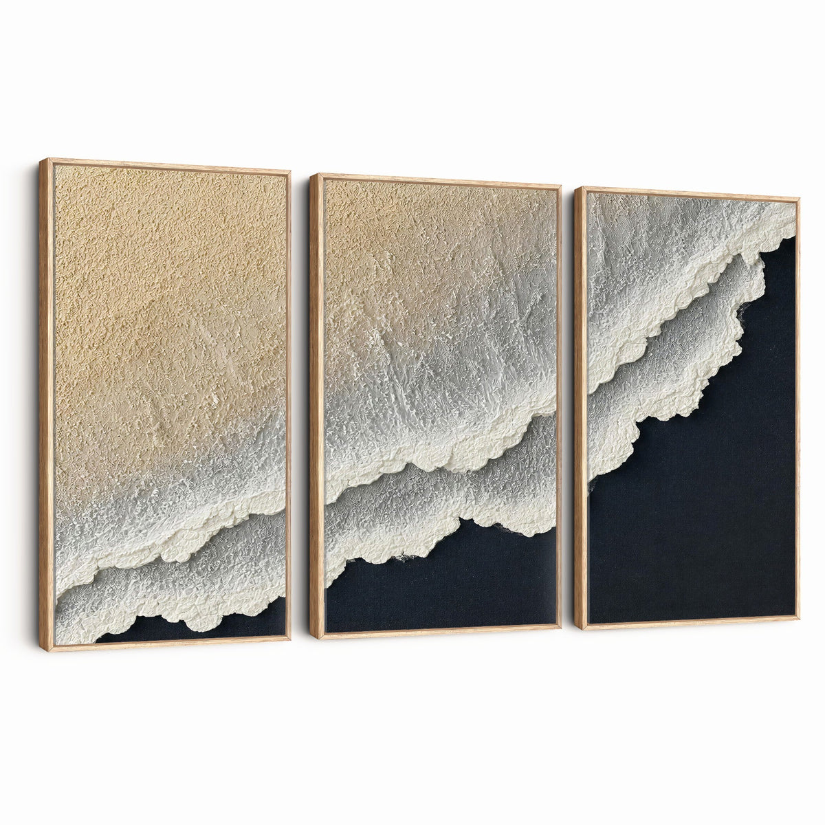 32969959-MGV-CV-24X16 - Abstract Ocean Wave Canvas Wall Art, Coastal Beach Wall Decor for Living Room