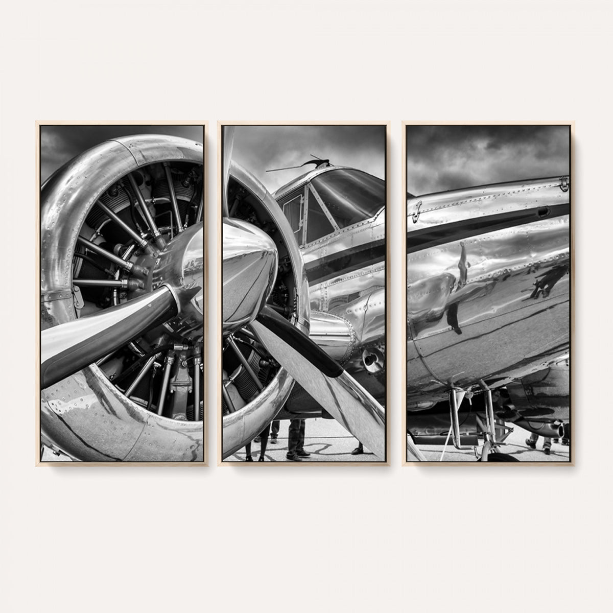40672-MGV-CV-36X24 - Vintage Antique Airplane Wall Art Canvas Print