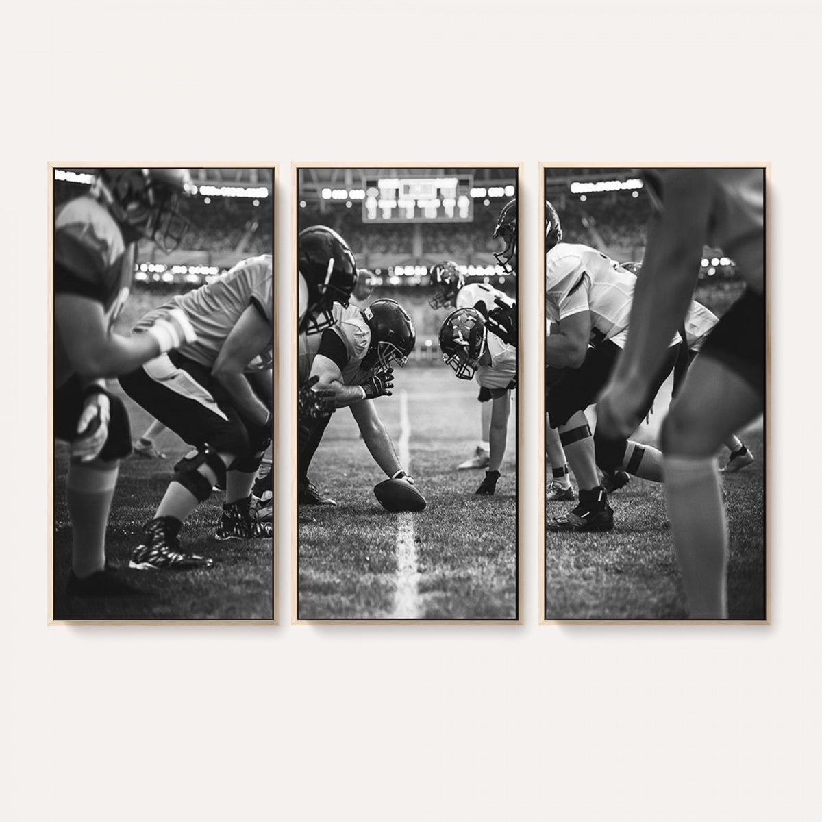 13273-MGV-CV-36X24 - American Football Wall Art Canvas Print Framed Stadium Sport