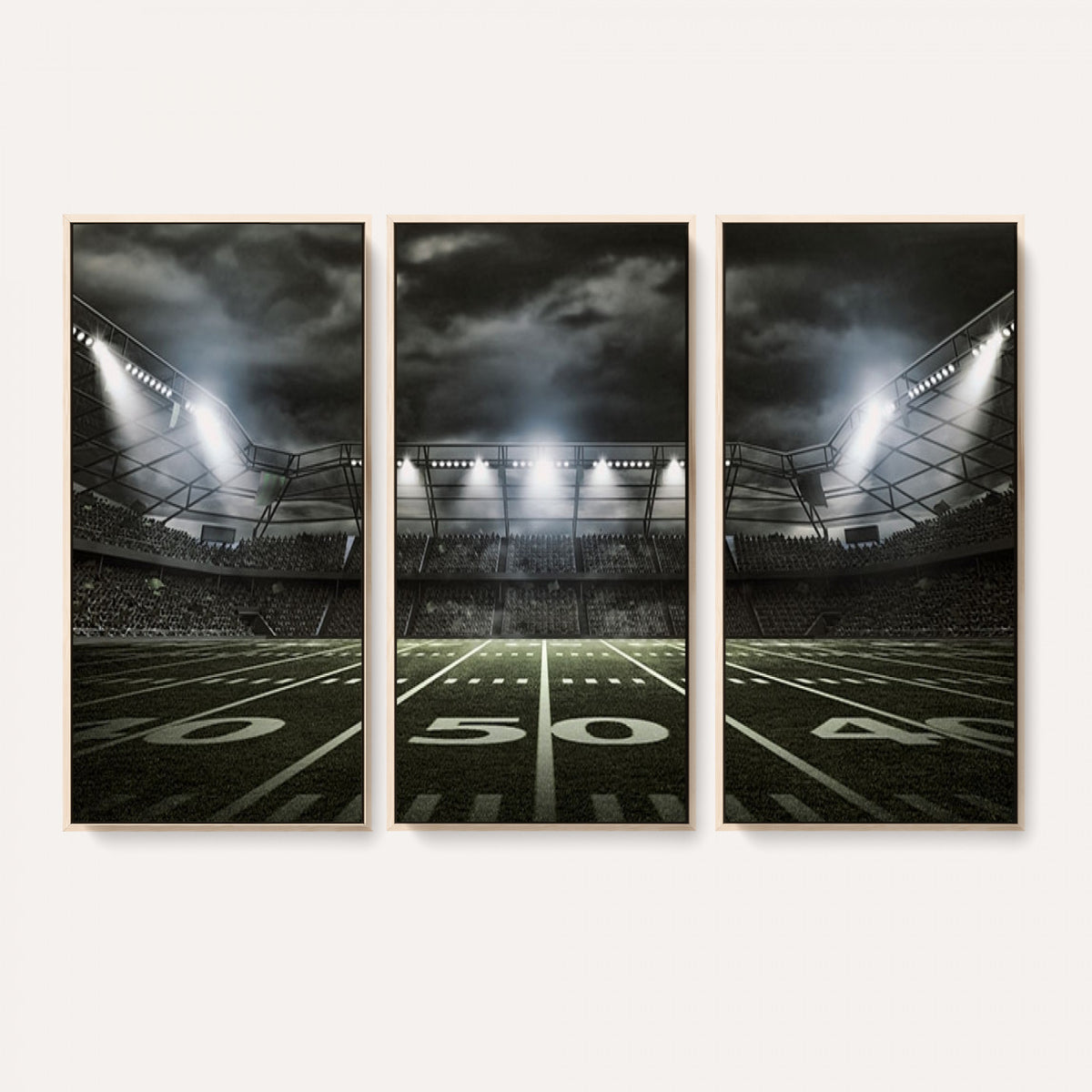 90107-MGV-CV-36X24 - American Football Stadium Wall Art Canvas Print, Stadium Sport Wall Art Print