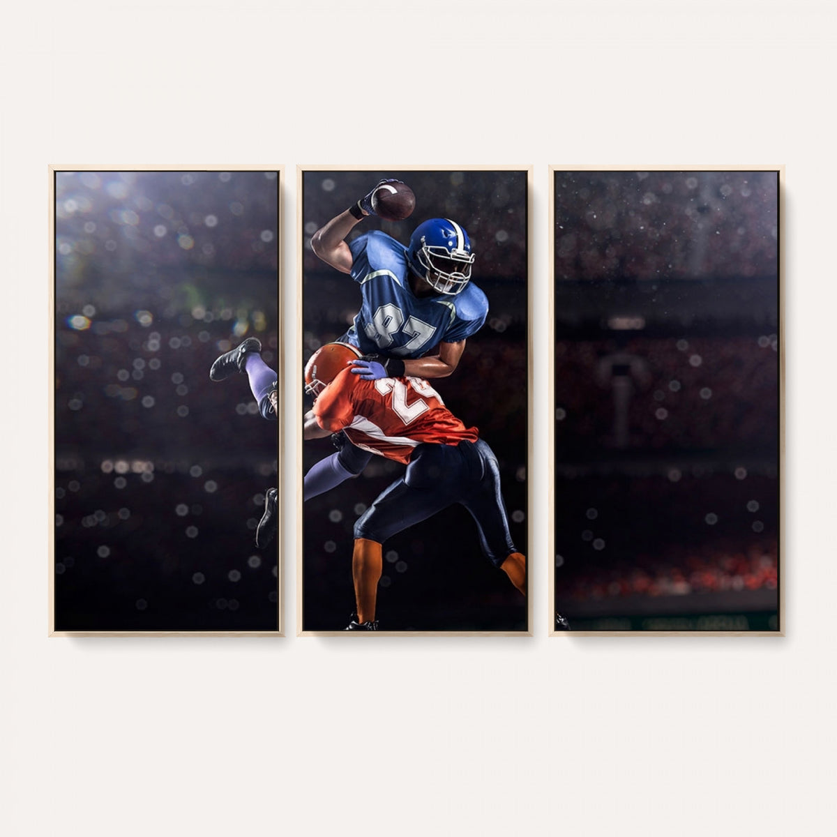 76491-MGV-CV-36X24 - American Football Wall Art Canvas Print, Stadium Sport Wall Art Print
