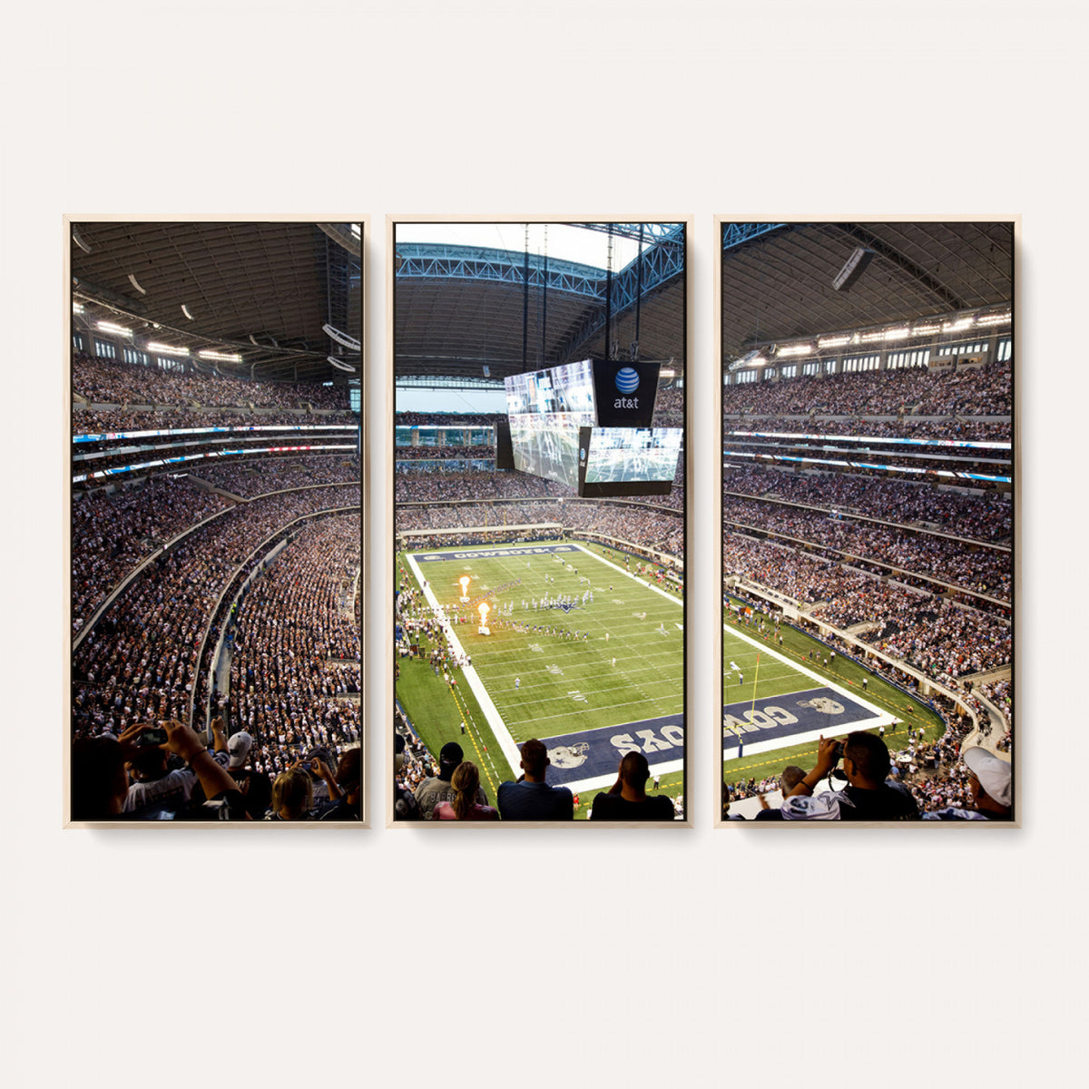 82096-MGV-CV-36X24 - Dallas Cowboys Football Team Print - Arlington AT&T Stadium Wall Art Canvas Print