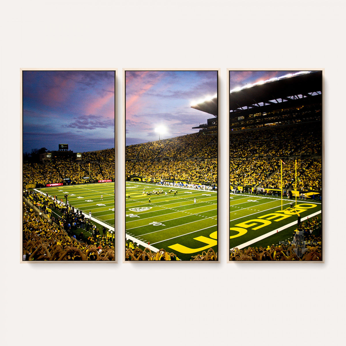 72017-MGV-CV-36X24 - University of Oregon Ducks Football Team Print, Eugene, Framed and Ready to Hang