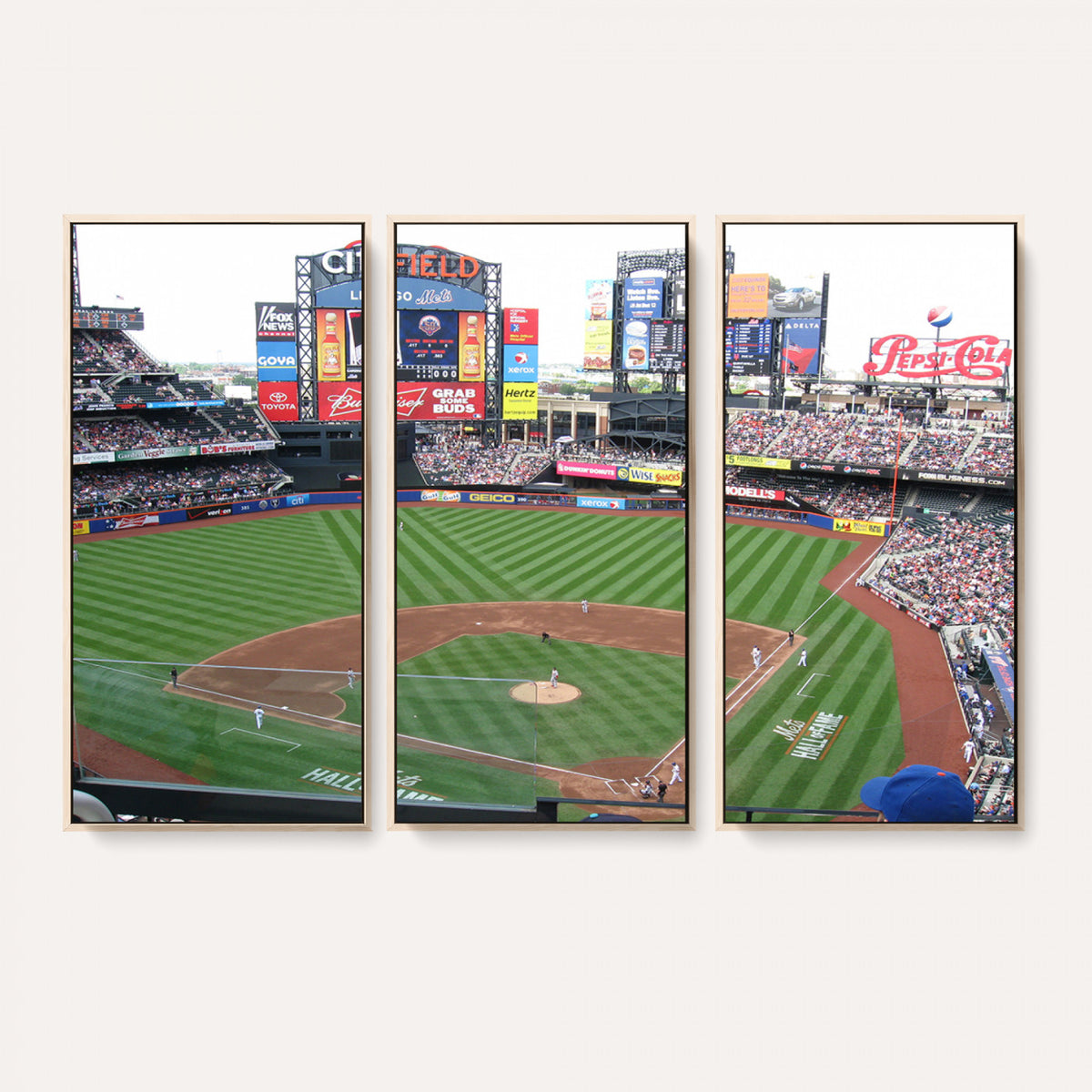 64829-MGV-CV-36X24 - New York Mets Baseball Team Print, Citi Field Baseball Stadium Wall Art