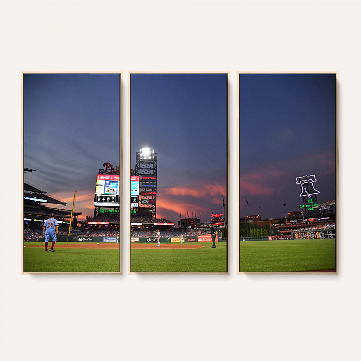 22594-MGV-CV-36X24 - Philadelphia Phillies Baseball Print - Philadelphia Citizens Bank Park Stadium Wall Art, Phillies