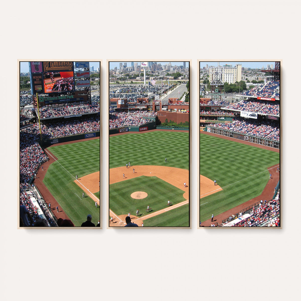 85755-MGV-CV-36X24 - Philadelphia Phillies Baseball Team Print - Philadelphia Citizens Bank Park Stadium Wall Art Canvas