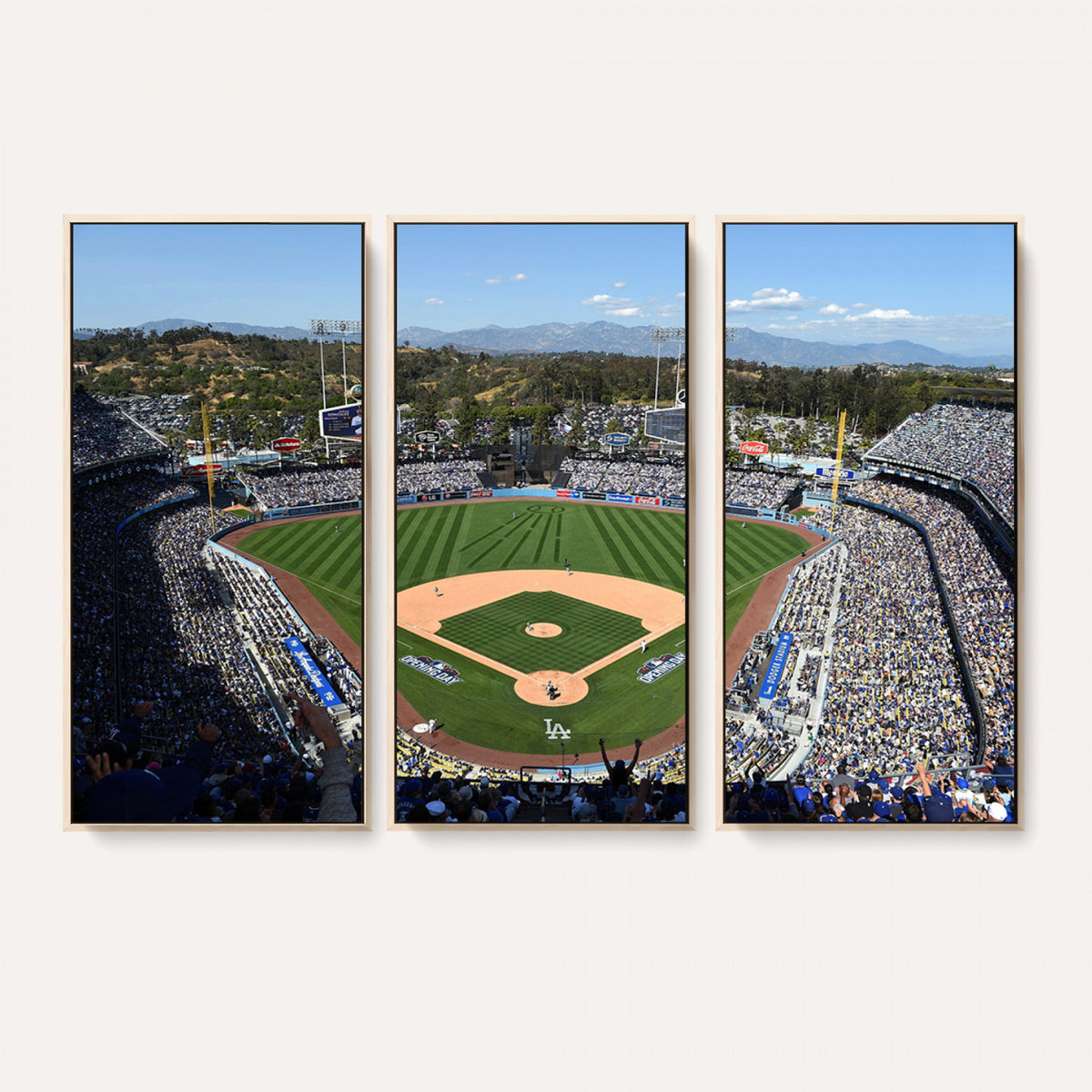 20436-MGV-CV-36X24 - Los Angeles Dodgers Dodger Stadium Wall Art Canvas Print, Framed and Ready to Hang