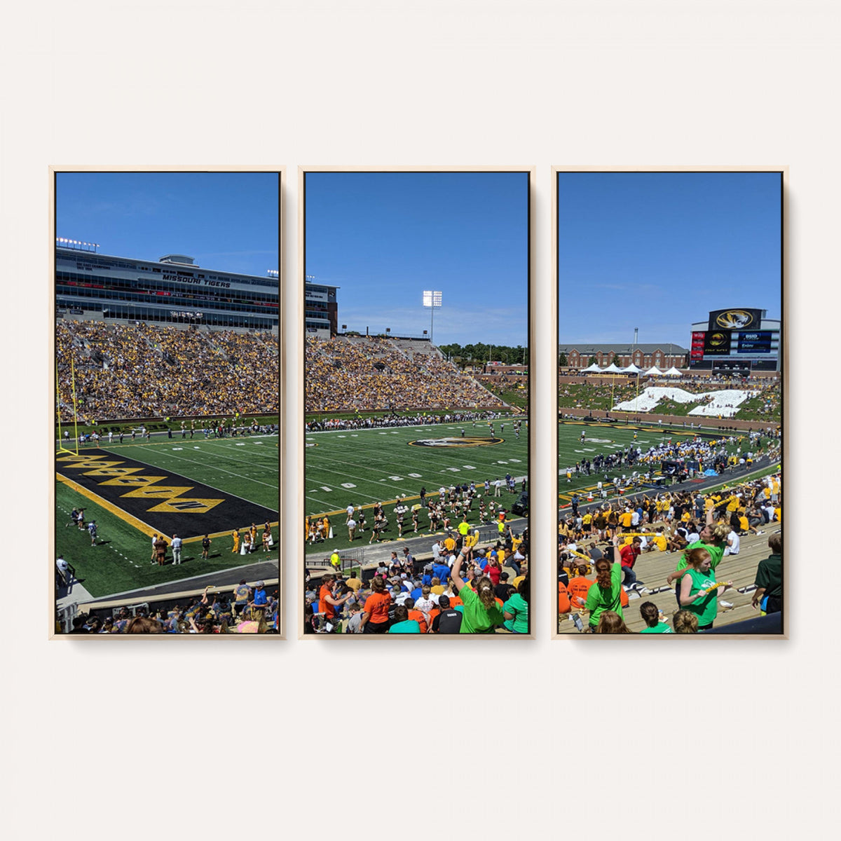 38399-MGV-CV-36X24 - University of Missouri Tigers Football Team Print, Columbia Faurot Field Memorial Stadium Wall Art