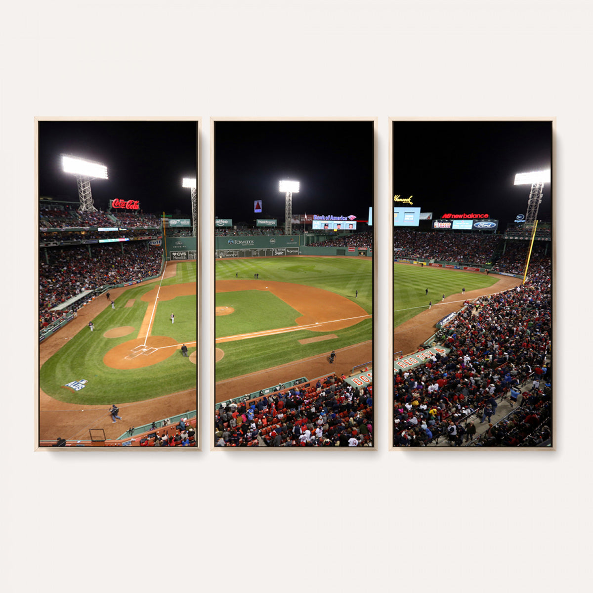41158-MGV-CV-36X24 - Boston Red Sox Baseball Team Print, Massachusetts Fenway Park Stadium Wall Art