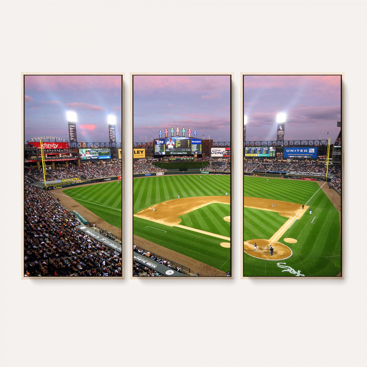 38470-MGV-CV-36X24 - Chicago White Sox Baseball Team Print Canvas, Guaranteed Rate Field Stadium Wall Art