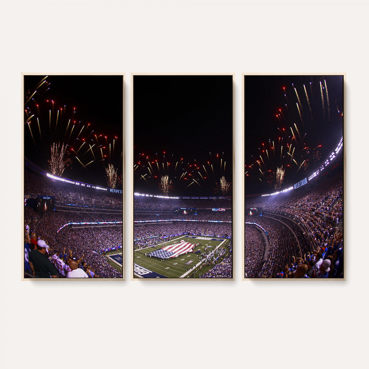 56360-MGV-CV-36X24 - New York Giants Football Team Print, East Rutherford MetLife Stadium Wall Art