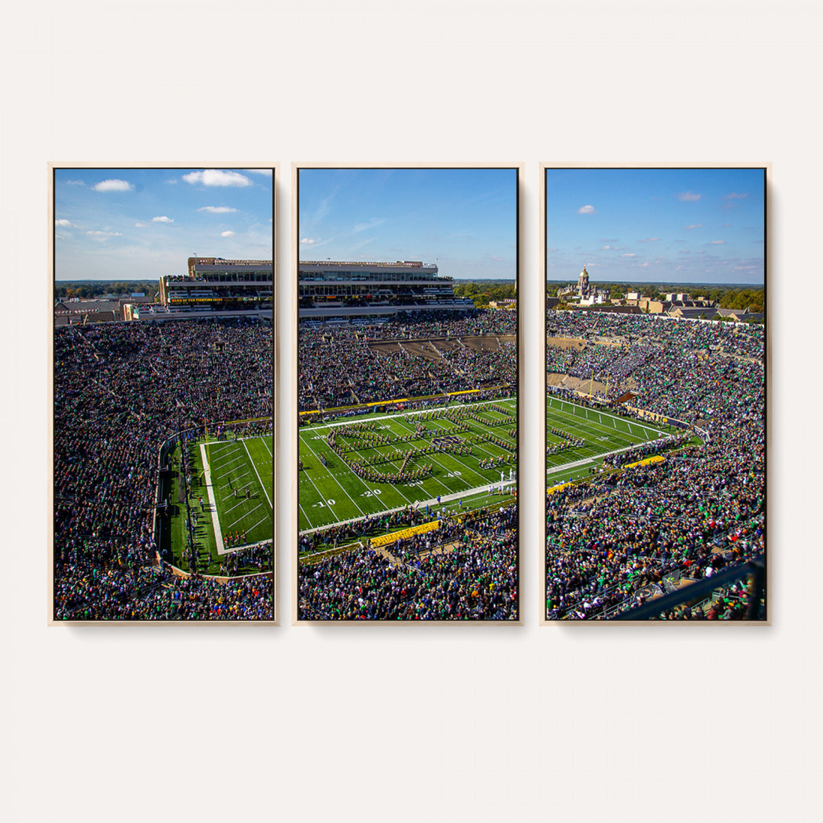 50114-MGV-CV-36X24 - Notre Dame Fighting Irish Football Team Print, Notre Dame Stadium Wall Art