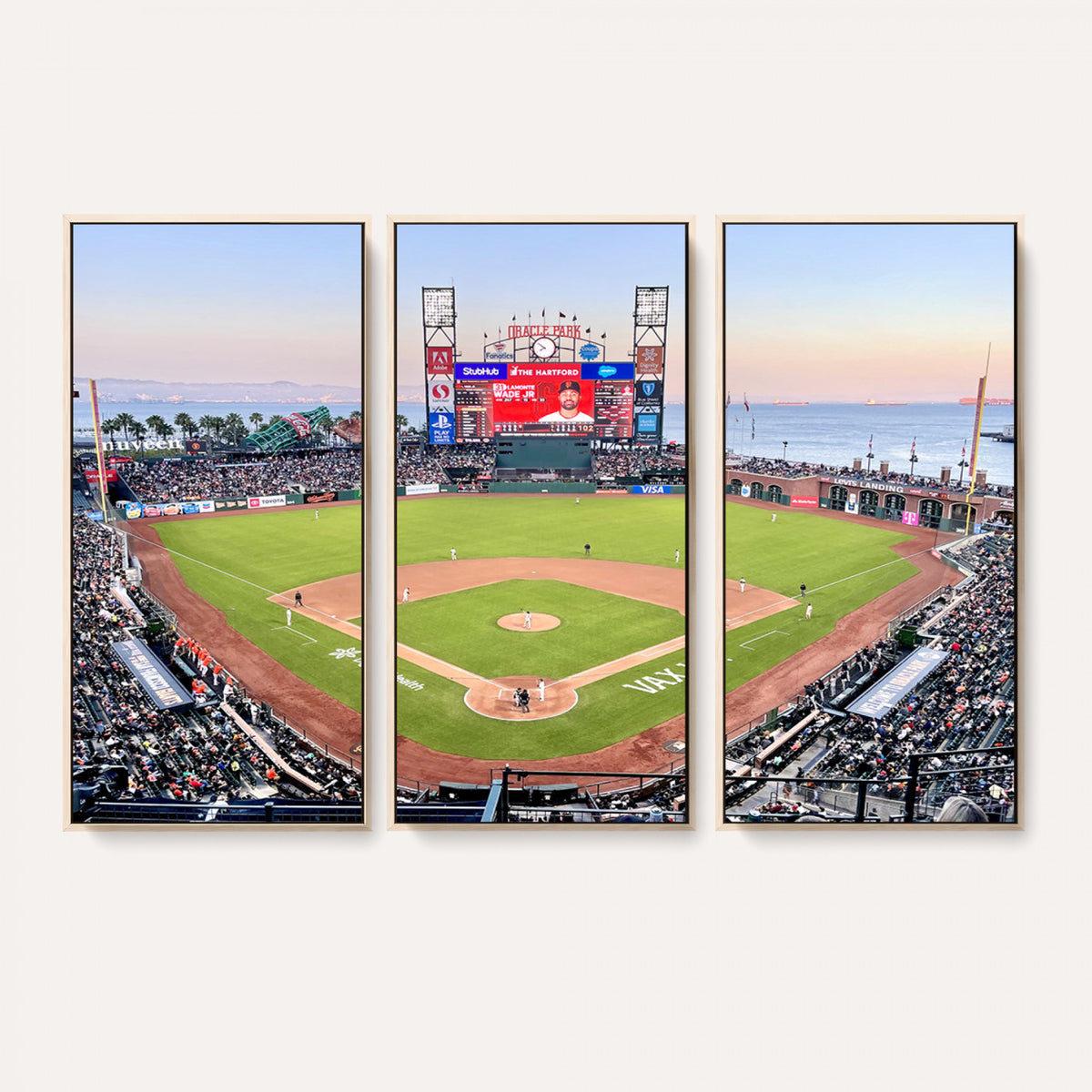 16055-MGV-CV-36X24 - San Francisco Giants Baseball Team Print, Oracle Park