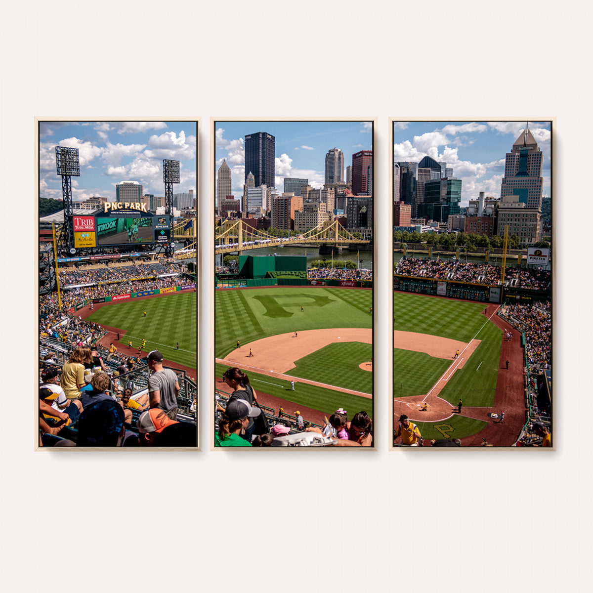 66872-MGV-CV-36X24 - Pittsburgh Pirates Baseball Team Print, PNC Park Stadium
