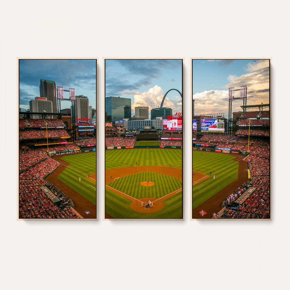 34054-MGV-CV-36X24 - St. Louis Cardinals Baseball Team Print, Busch Stadium Wall Art, Framed and Ready to Hang