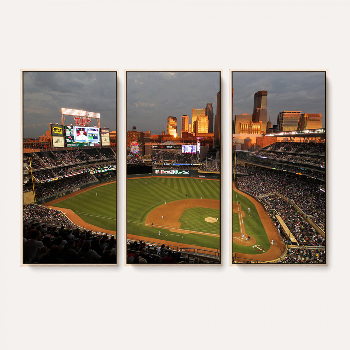 99822-MGV-CV-36X24 - Minnesota Twins Baseball Team Print, Minneapolis Target Field Stadium Wall Art
