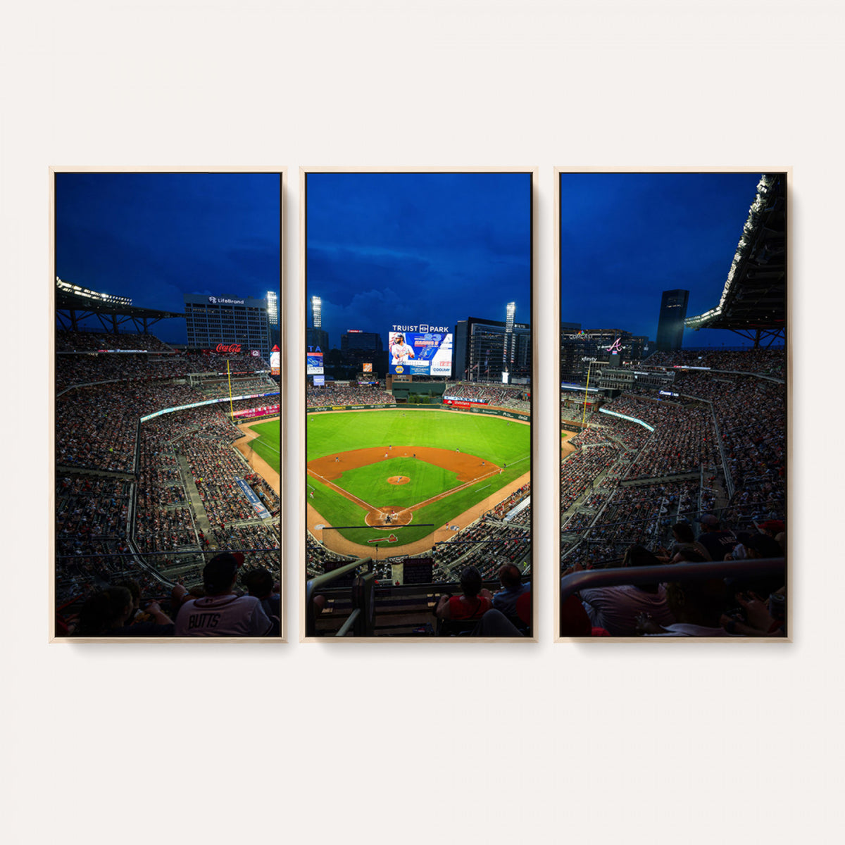 88590-MGV-CV-36X24 - Truist Park Night Game Canvas Art, Atlanta Braves Stadium