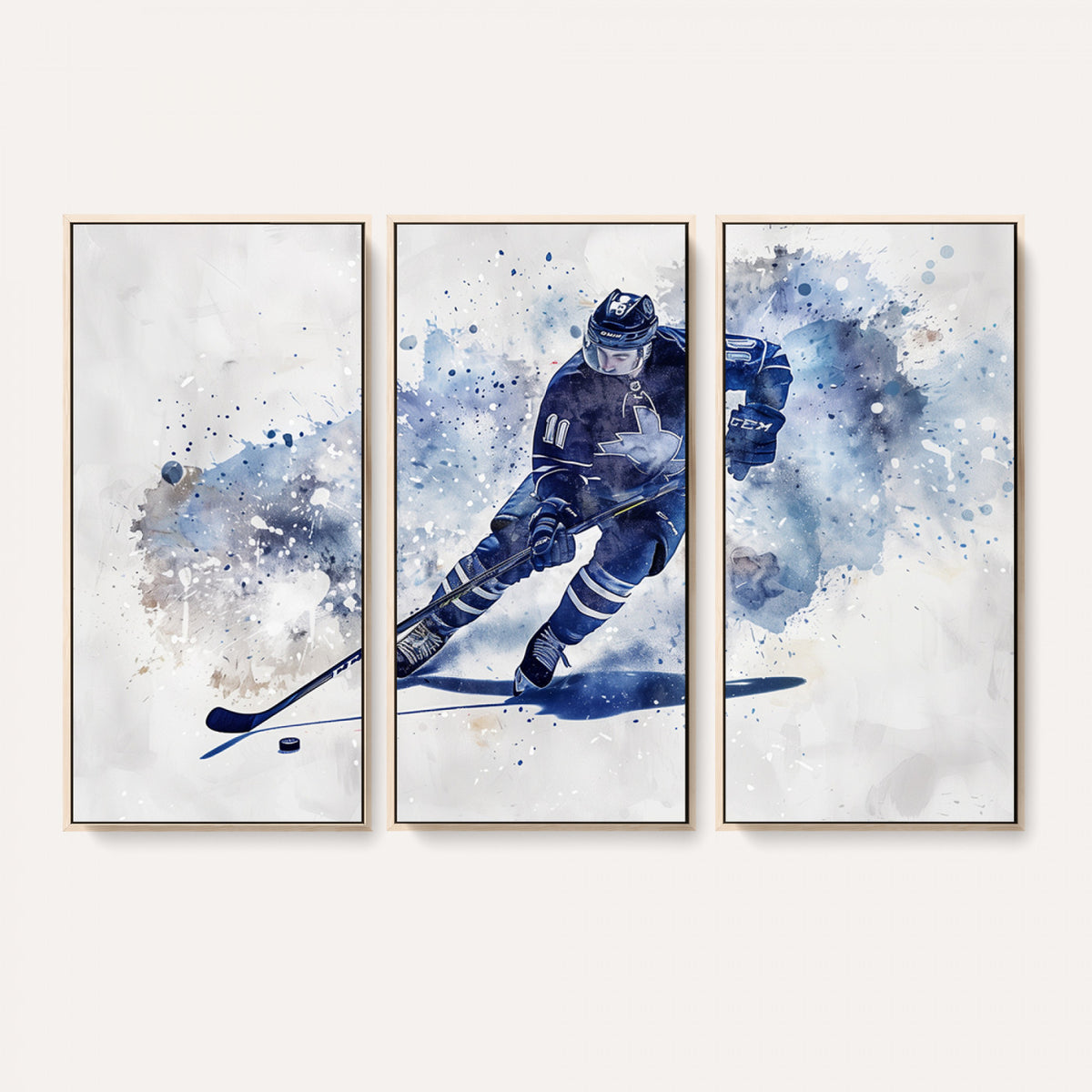 39795-MGV-CV-36X24 - Hockey Player Wall Art Canvas Print