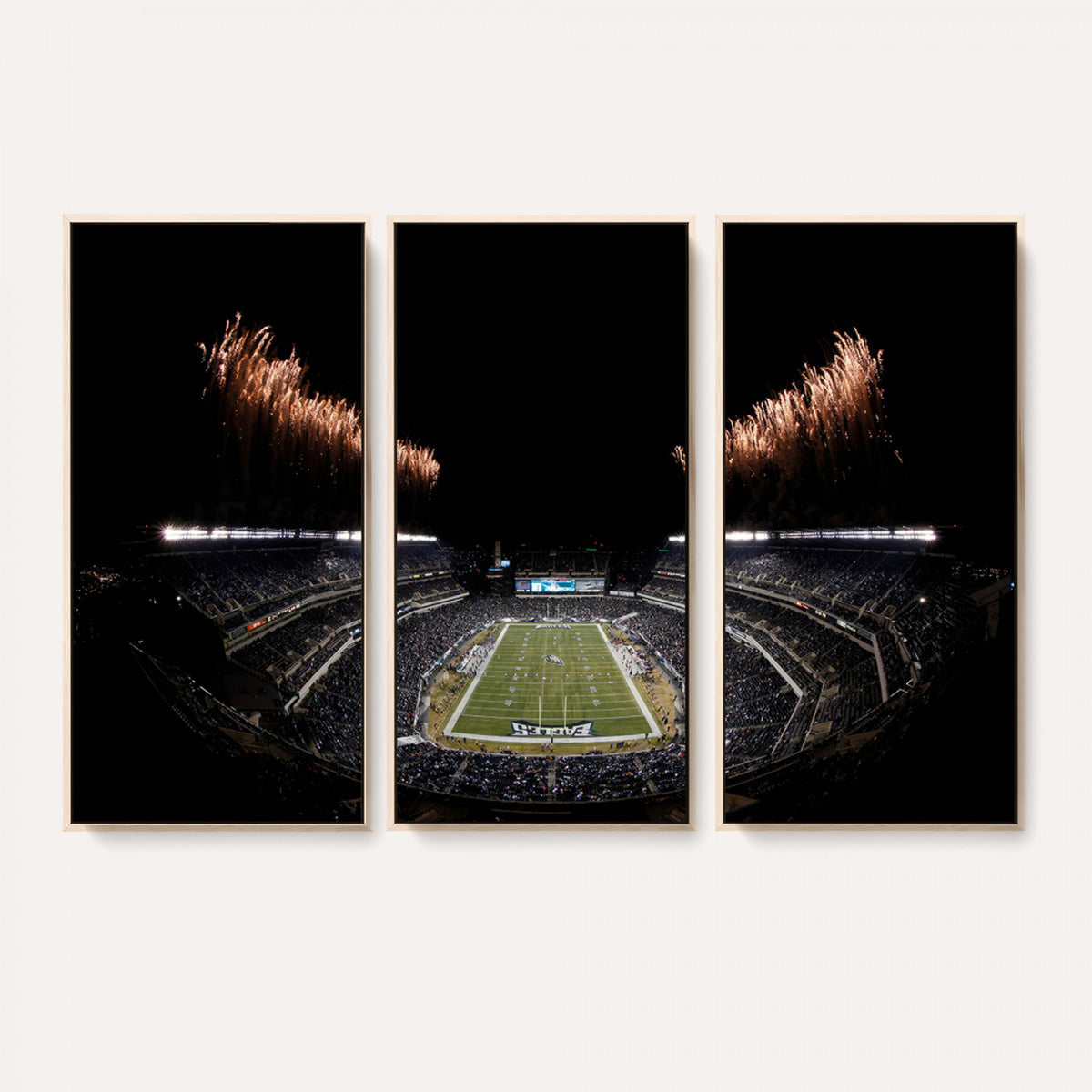 89680-MGV-CV-36X24 - Eagles Field Stadium Wall Art, Philadelphia Eagles Football, Framed and Ready to Hang