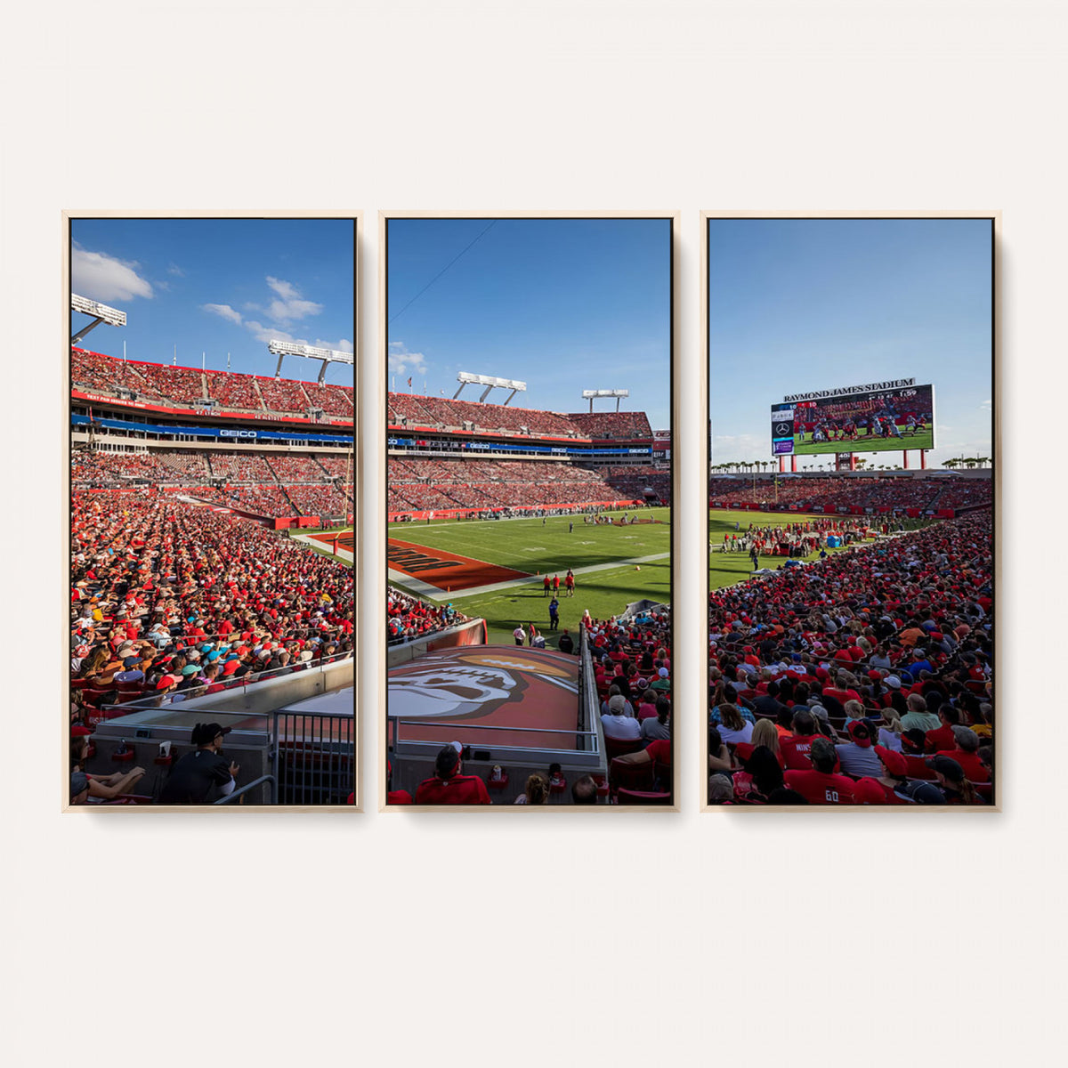 65229-MGV-CV-36X24 - Florida Tampa Raymond James Stadium Wall Art Canvas Print - NFL Football Stadium Print
