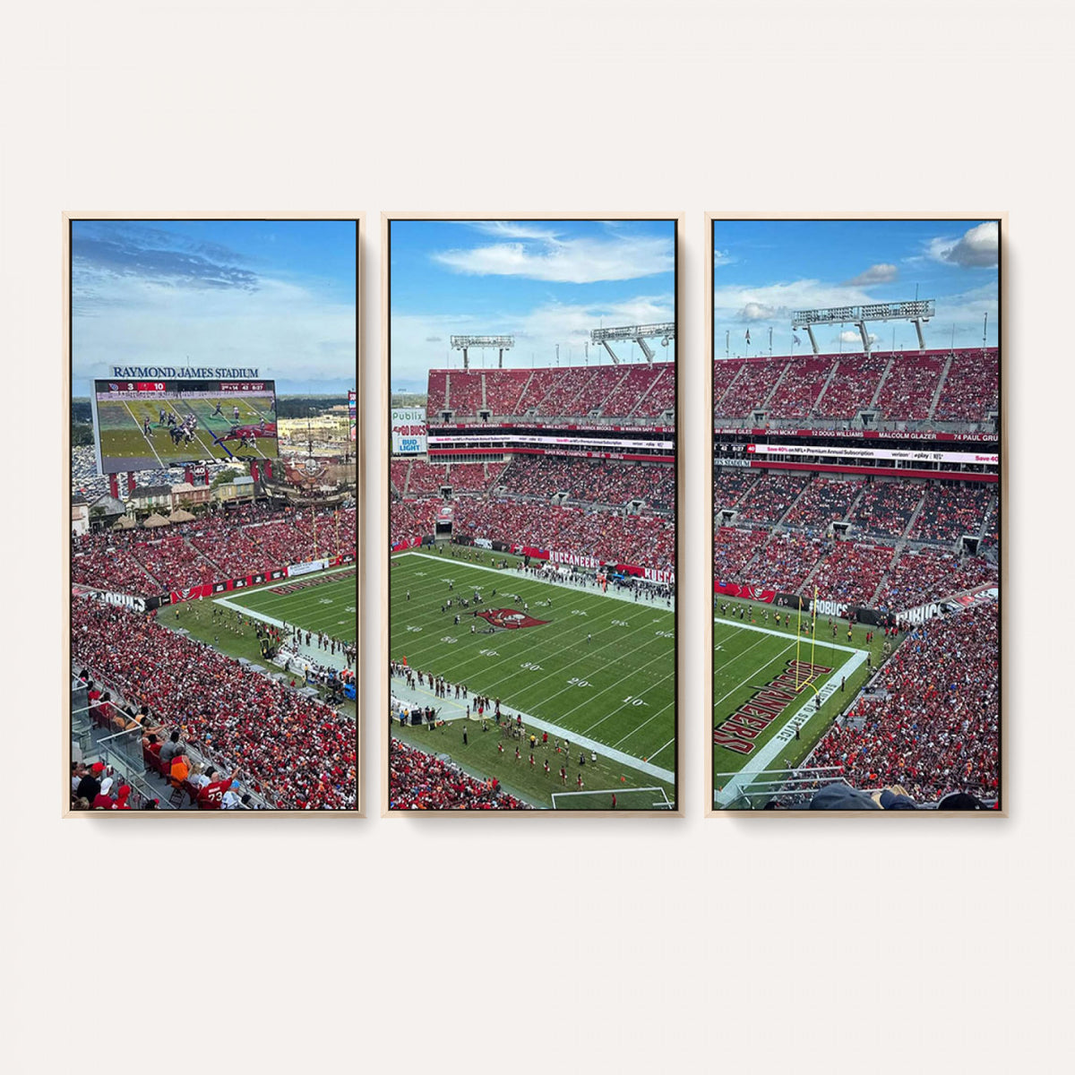 52828-MGV-CV-36X24 - Florida Tampa Raymond James Stadium Wall Art Canvas Print - NFL Football Stadium Print Canvas