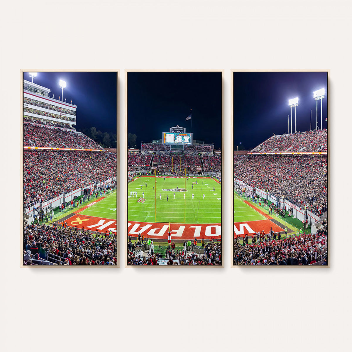 23086-MGV-CV-36X24 - NC State Wolfpack Canvas Print - Raleigh Carter-Finley Stadium Wall Art, Football Team Canvas Print