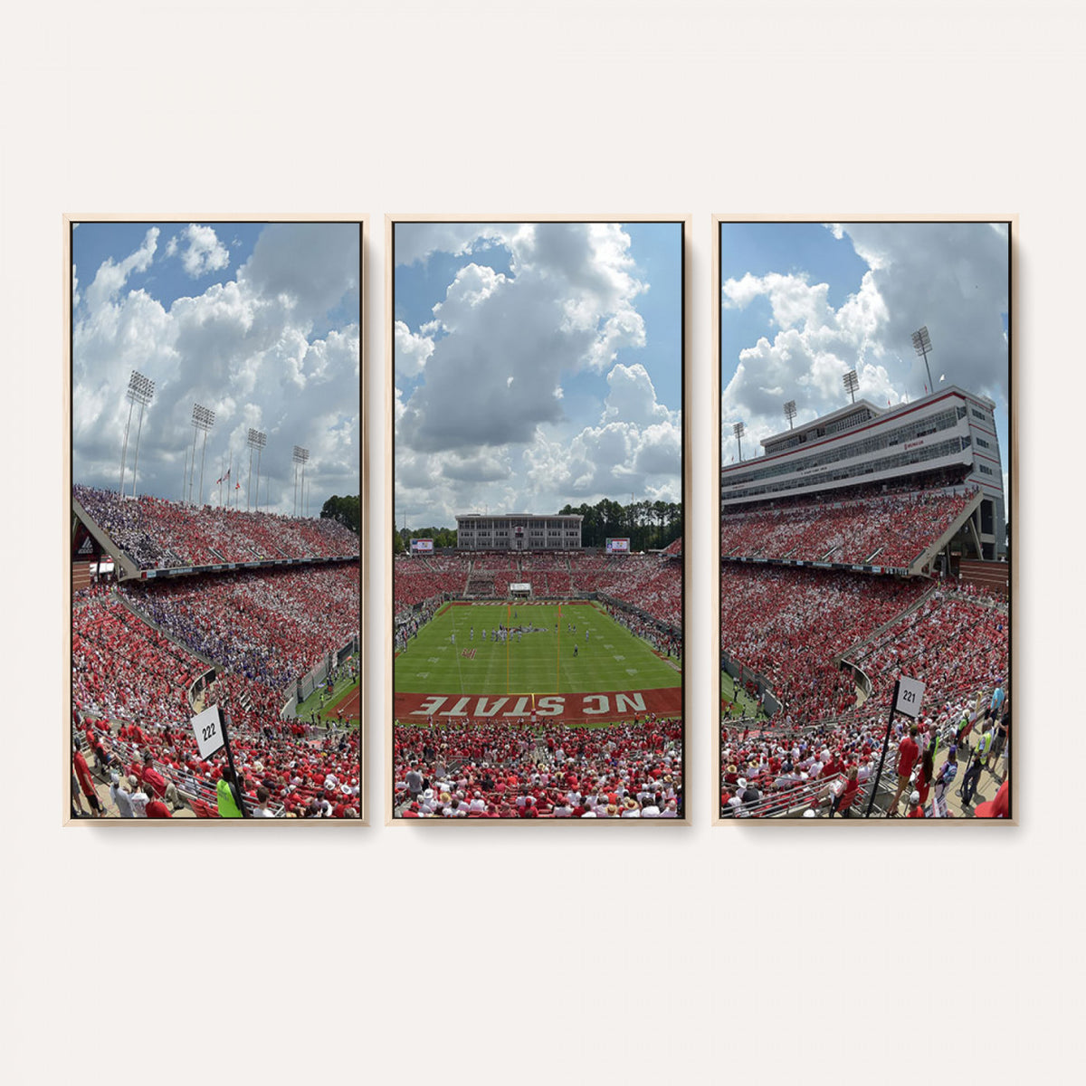 30640-MGV-CV-36X24 - NC State Wolfpack Football Team Print Canvas- Raleigh Carter-Finley Stadium Wall Art Canvas Print