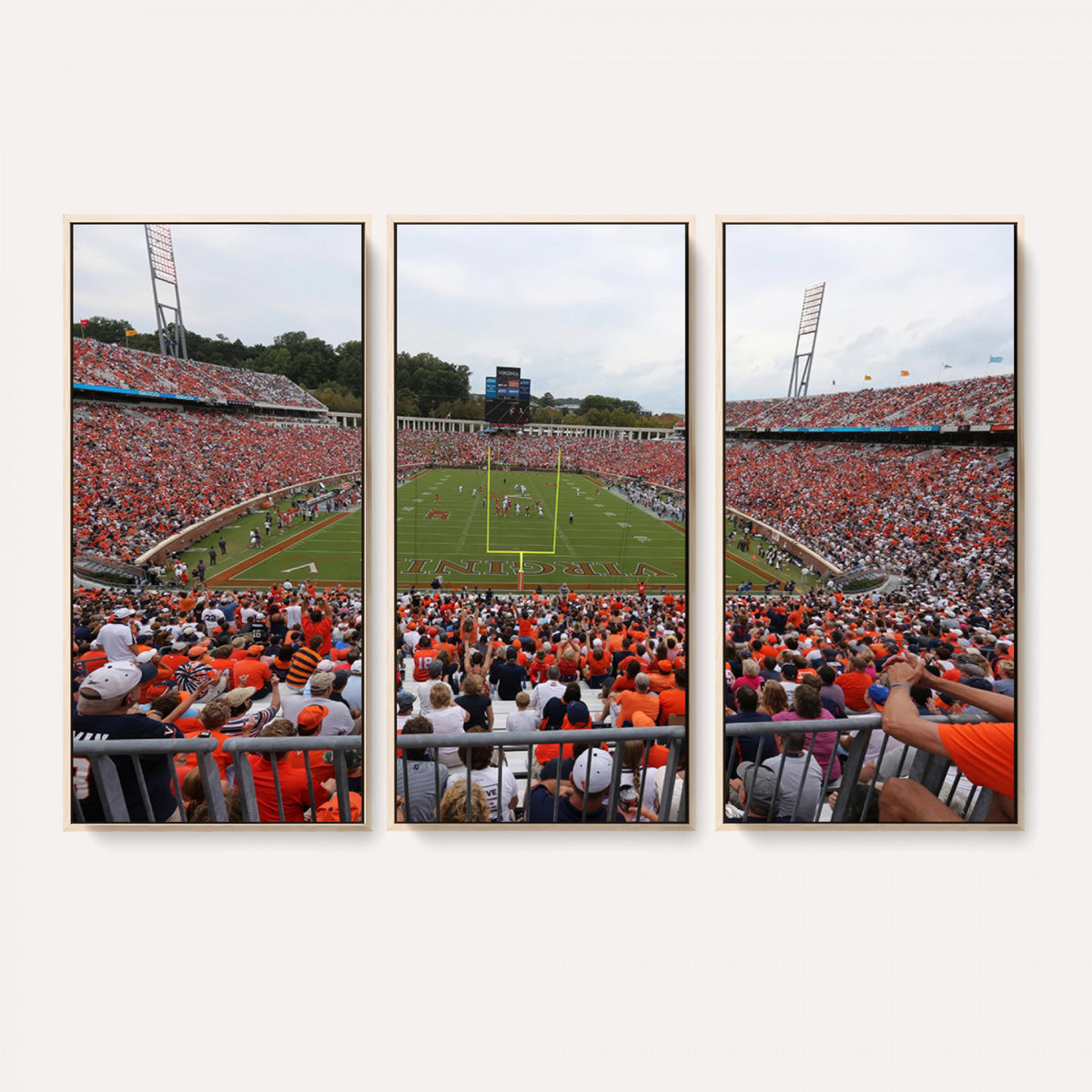 63606-MGV-CV-36X24 - Virginia Cavaliers Football Team Print, Charlottesville, Extra Large Game Room Wall Decor