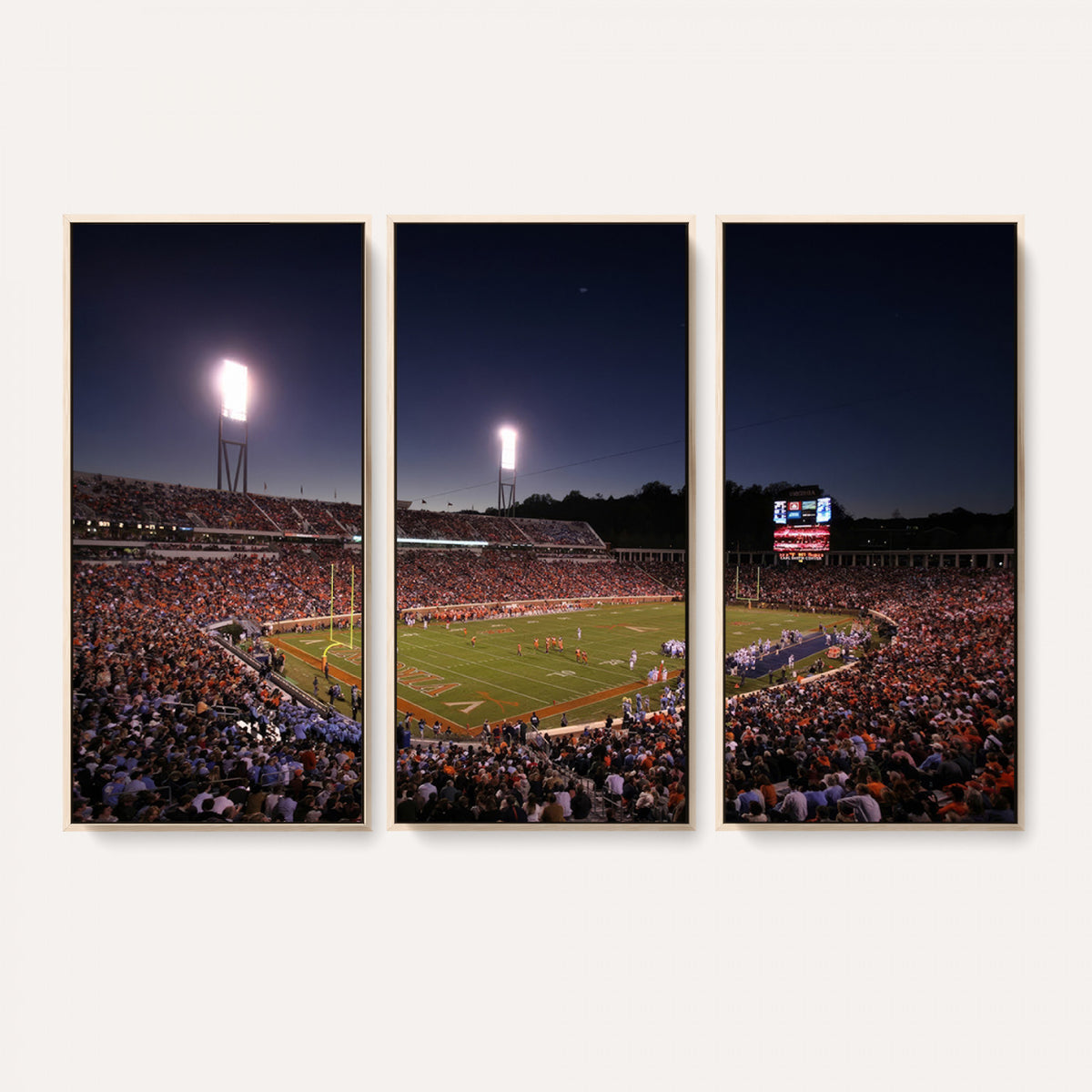 69378-MGV-CV-36X24 - Virginia Cavaliers Football Team Print - Charlottesville Scott Stadium Canvas Print Wall Art