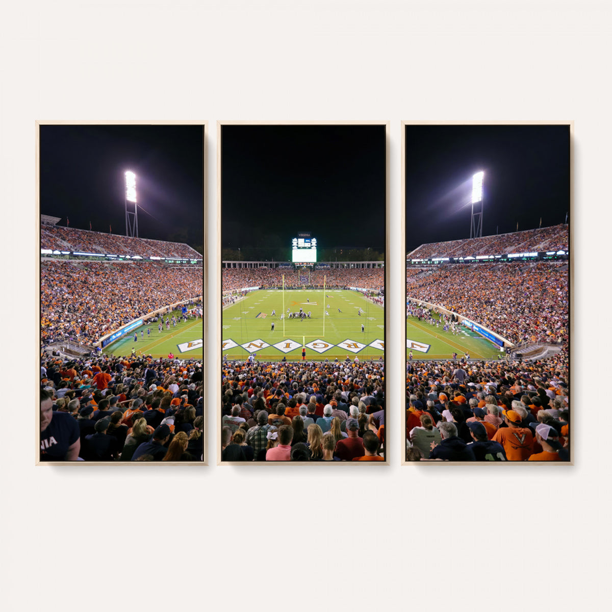 98441-MGV-CV-36X24 - Virginia Cavaliers Football Team Print - Charlottesville Scott Stadium Wall Art Canvas Print